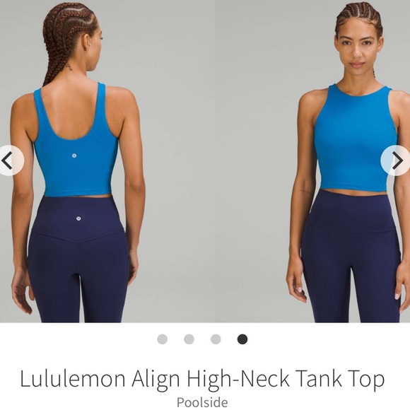 Lululemon Align High-Neck Tank Top Poolside Blue 2022 Style #: W1DKES Nulu Sz 8 - Picture 1 of 6